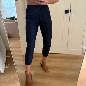 Babaton Dexter Linen Blend Tuxedo Pant Black Size XXS